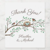 バードベビーシャワー春 ワインラベル (シングルラベル)