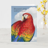 バードペットの損失悔やみや弔慰レインボーマカオウム カード (黄色い花)