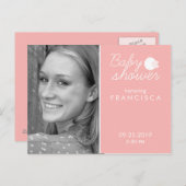 バードポストカード付きベビーシャワー招待状 インビテーションポストカード (正面/裏面)