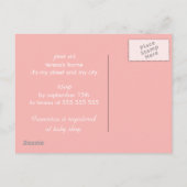 バードポストカード付きベビーシャワー招待状 インビテーションポストカード (裏面)