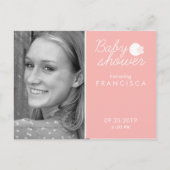 バードポストカード付きベビーシャワー招待状 インビテーションポストカード (正面)