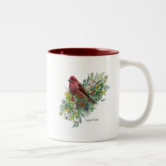バードマグパープルフィンチ ツートーンマグカップ (右)