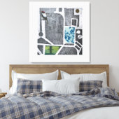 バードマップの引き伸ばしキャンバス印刷 キャンバスプリント (インサイチュ (寝室))