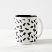 バードマパターン（の模様が）あるグ ツートーンマグカップ (正面右)