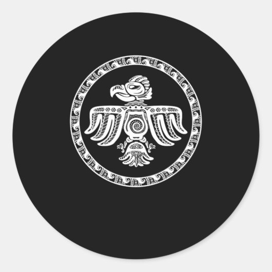 バードマヤアステカインカ文化先住民文明G ラウンドシール (正面)