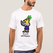 バードマンとグルジア文字მე ვარ ფრინველი Tシャツ (正面)