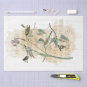 バードミュージックアイリスフラワーウォーター色デカップクラフト 薄葉紙 (クラフト)