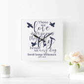 バードメモリアルフライアウィザーズ悔やみや弔慰 スクエア壁時計 (ホーム)