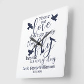 バードメモリアルフライアウィザーズ悔やみや弔慰 スクエア壁時計 (傾斜)