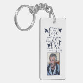 バードメモリアル葬儀記念の記念品の横を飛ぶ キーホルダー (正面左)