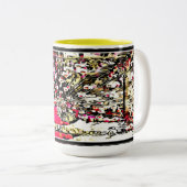 バードモデル：かわいらしピーコック01 ツートーンマグカップ (正面右)