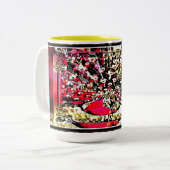 バードモデル：かわいらしピーコック01 ツートーンマグカップ (正面左)