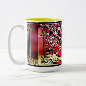 バードモデル：かわいらしピーコック01 ツートーンマグカップ (左)