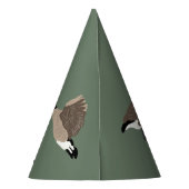 バードラバーズカナダゲーゼイラストレーション パーソナライズされた パーティーハット (裏面)
