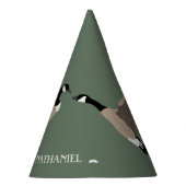 バードラバーズカナダゲーゼイラストレーション パーソナライズされた パーティーハット (右)