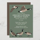 バードラバーズカナダゲーゼ誕生日パーティー 招待状 (正面/裏面)