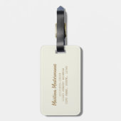 バードラバー用ロビンヴィンテージ花 ラゲッジタグ (裏面縦)