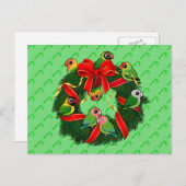 バードラブバードクリスマスリース シーズンポストカード (正面/裏面)