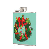 バードラブバードクリスマスリース フラスク (左)