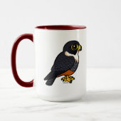 バードラブルこうもり《鳥》ハヤブサかわいい漫画ラプター マグカップ (左)