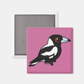 バードラブルオーストラリア産マグピー マグネット (正面/裏面)