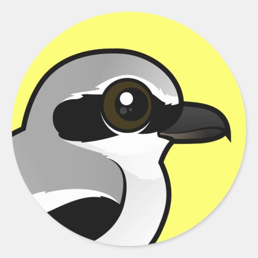 バードラブルノーザンシュライク ラウンドシール (正面)