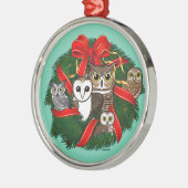 バードラブルフイルズクリスマスリース メタルオーナメント (左)