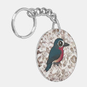 バードラブルプエルトリカウッドペッカー キーホルダー (正面左)