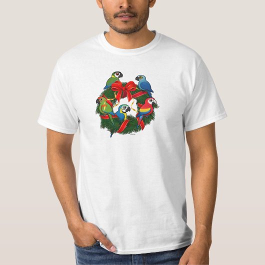 バードラブルマクズクリスマスリース Tシャツ (正面)