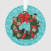 バードラブルヨーロッパガーデンバードクリスマスリース オーナメント (正面)