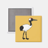 バードラブル赤冠クレーン マグネット (正面/裏面)