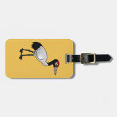 バードラブル黒首クレーン ラゲッジタグ (正面横)