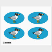 バードラブル・パラス・カモメ 楕円形シール (シート)