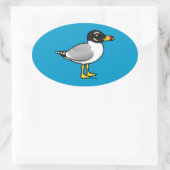 バードラブル・パラス・カモメ 楕円形シール (バッグ)