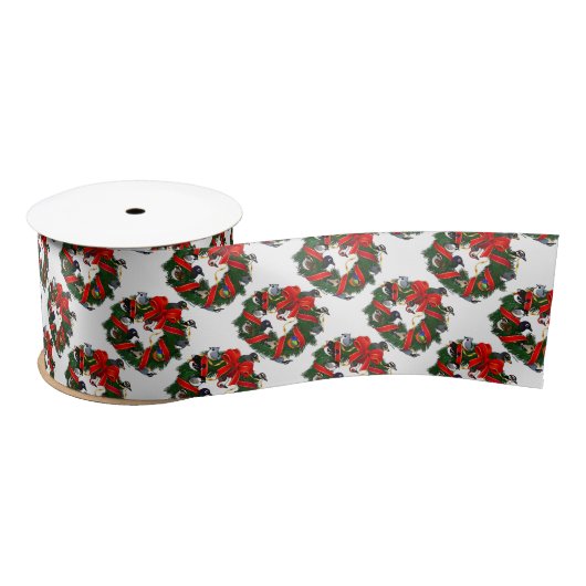バードラブルNAバックヤードバーズバードクリスマスリース サテンリボン (リール)