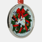 バードラブルNAバックヤードバーズバードクリスマスリース メタルオーナメント (右)