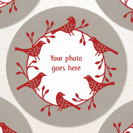 バードリースモダンスカンジフォト ラウンドシール