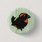 バードルブルプエルトリカブルフィンチカートゥーンバード 缶バッジ (正面)