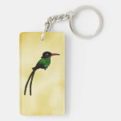 バードルブル赤葉条虫ハチドリ キーホルダー (裏面)