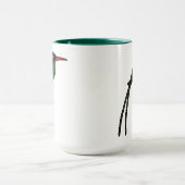 バードルブル赤葉条虫ハチドリ マグカップ (中央)