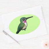 バードル可能な広尾ハチドリ 楕円形シール (封筒)