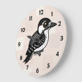 バードル可能な赤いカクテルを着たキツネザル ラージ壁時計 (傾斜)