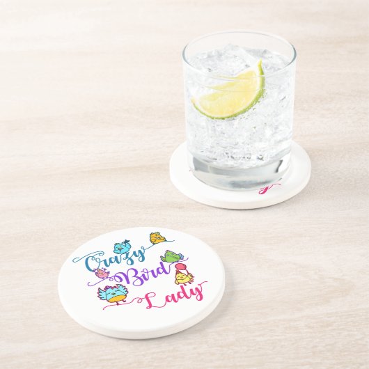 バードレディ熱狂するバードオーナーラバーダーツートーンC コースター (側面)