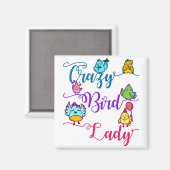 バードレディ熱狂するバードオーナーラバーダー マグネット (正面/裏面)