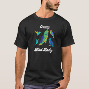 バードレディ熱狂する野鳥観察バードマムウィメンズ Tシャツ