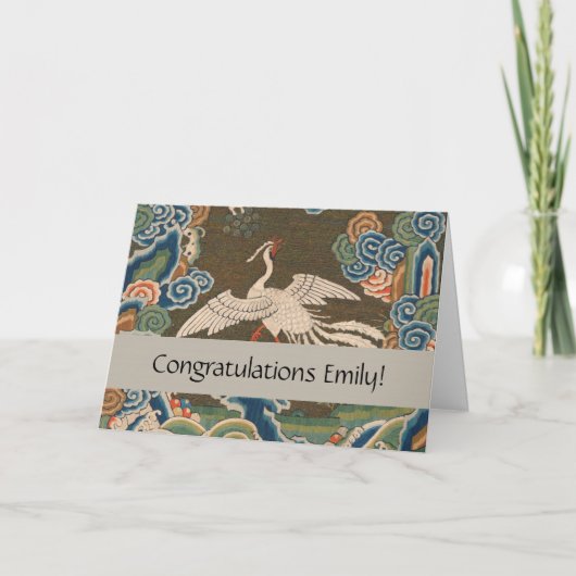 バード中国のアンティークデコール カード (正面)