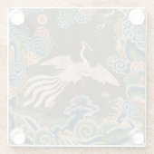 バード中国のアンティークデコール ガラスコースター (裏面)