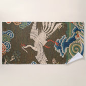 バード中国のアンティークデコール ビーチタオル (正面)