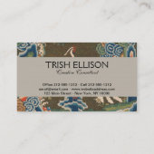 バード中国のアンティークデコール 名刺 (裏面)