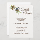 バード自然ブライダルシャワー招待 招待状 (正面/裏面)